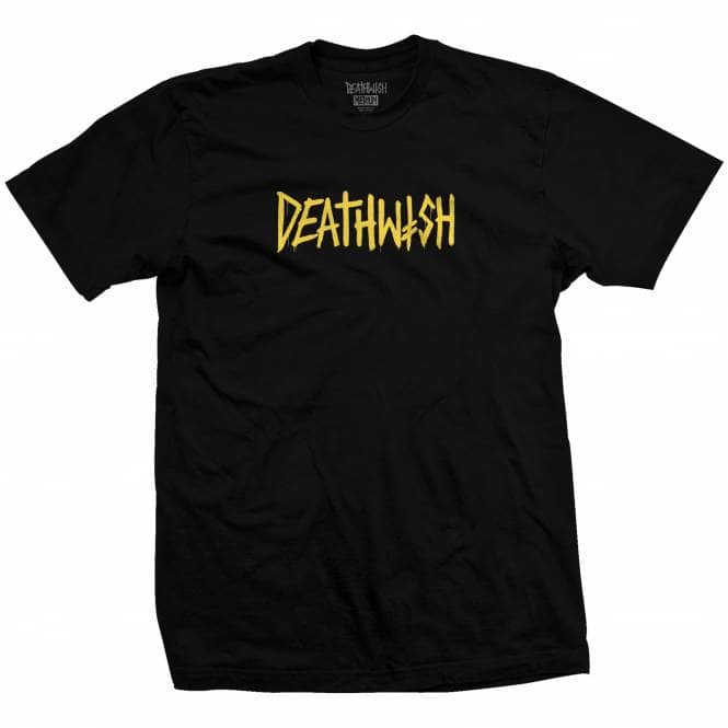 Deathwish Skateboards Death Tag Skate T Shirt Blackyellow Skate Clothing From Native Skate 0016