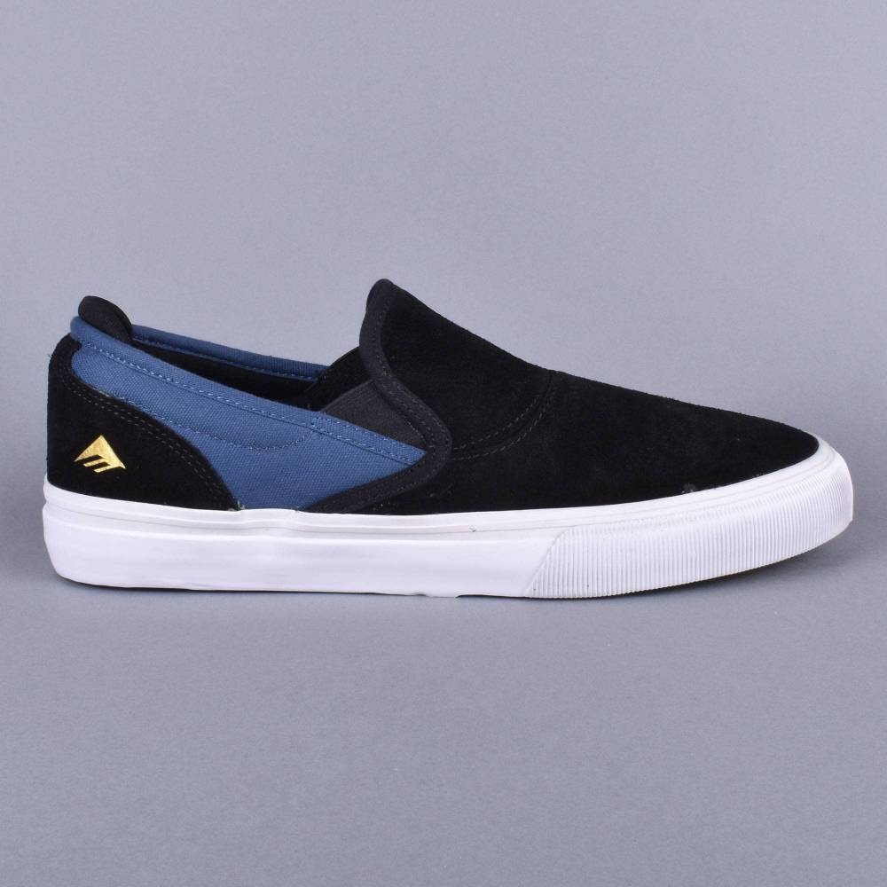 Emerica Wino G6 Jeremy Leabres Slip On Skate Shoes Black Blue