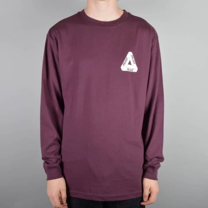 Palace Skateboards Tri-Ferg Long Sleeve T-Shirt - Cordovan - Skate ...