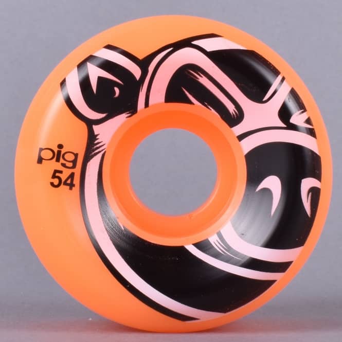 Pig Wheels Pig Wheels Head 3D Conical Orange Skateboard Wheels 54mm