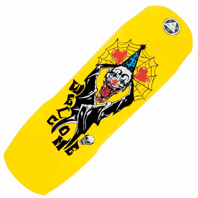 Welcome Skateboards Welcome Skateboards Crazy Tony on Totem 2.0 (Neon Yellow) Skateboard Deck 9.75''