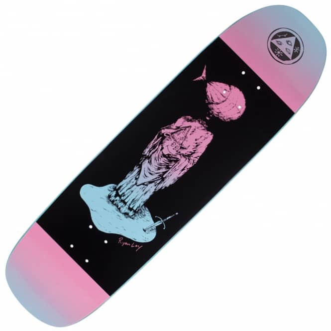 Welcome Skateboards Welcome Skateboards Light Headed On Stonecipher Pink/Blue Skateboard Deck 8.6